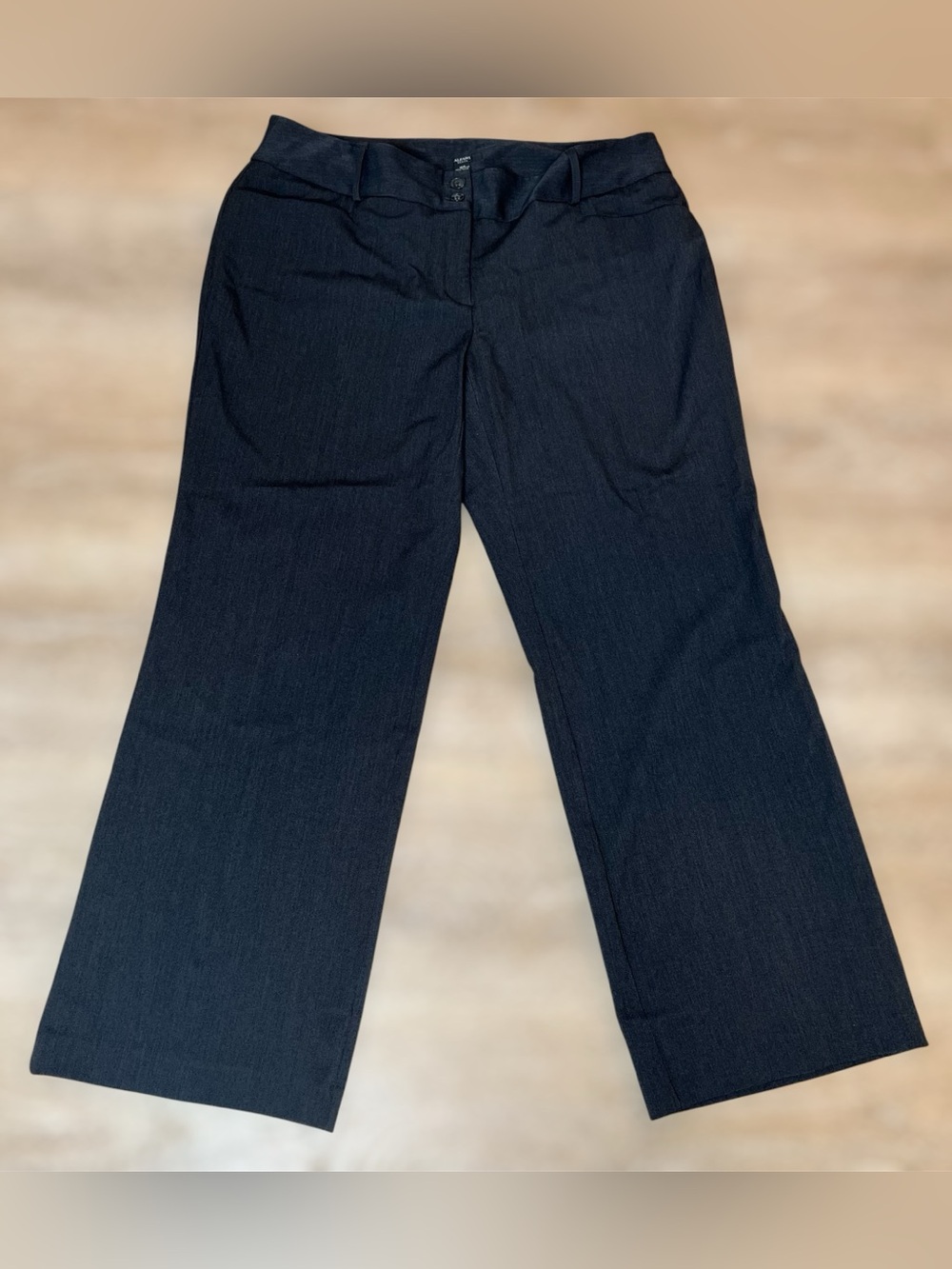 Alfani Woman Double Button Trousers, Charcoal Gray Slacks, Women’s 16W